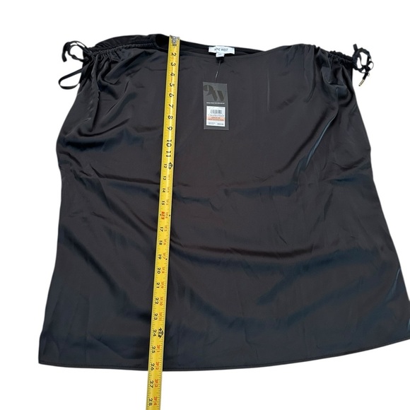 Nine West Ruched Shoulder Tie Elegant Black Women's Top Size 2X NWT - Picture 9 of 17